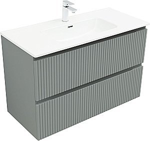 Тумба с раковиной Aquanet Джейн (Flat) 335436/330426 100 мисти грин для ванной в интернет-магазине Sanbest