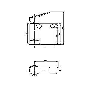 Смеситель для раковины Rush Samui SA0930-11 хром купить в интернет-магазине сантехники Sanbest