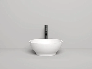 Раковина накладная Salini GLORIA 03 1102203MF 41,5 из искусственного камня S-Stone, матовая, цвет по RAL полностью купить в интернет-магазине Sanbest