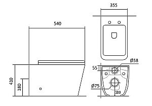 Унитаз приставной Aquatek Либра New AQ1908N-00 белый, с крышкой микролифт, безободковый купить в интернет-магазине Sanbest