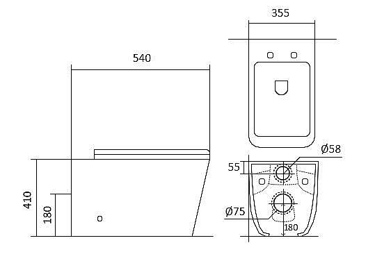 Унитаз приставной Aquatek Либра New AQ1908N-00 белый, с крышкой микролифт, безободковый купить в интернет-магазине Sanbest