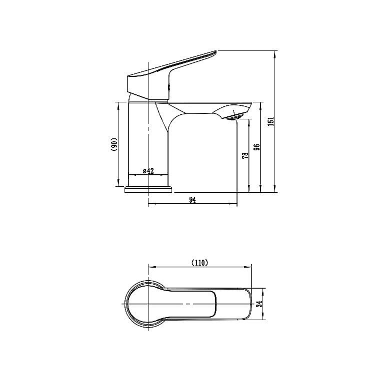 Смеситель для раковины Rush Samui SA0930-11 хром купить в интернет-магазине сантехники Sanbest