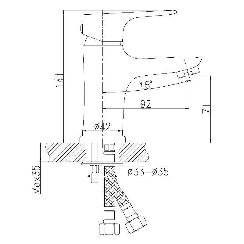 Смеситель для раковины Rossinka RS31-11 купить в интернет-магазине сантехники Sanbest