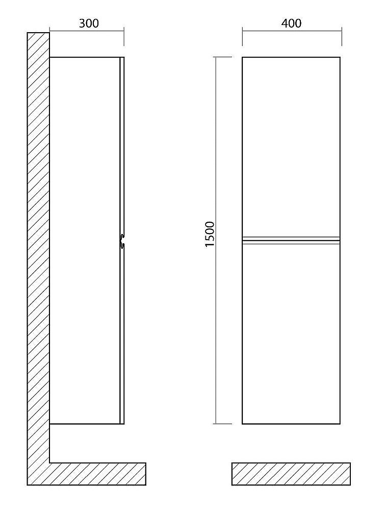 Шкаф подвесной Art&Max BIANCHI 40 Bianco Lucido для ванной в интернет-магазине сантехники Sanbest