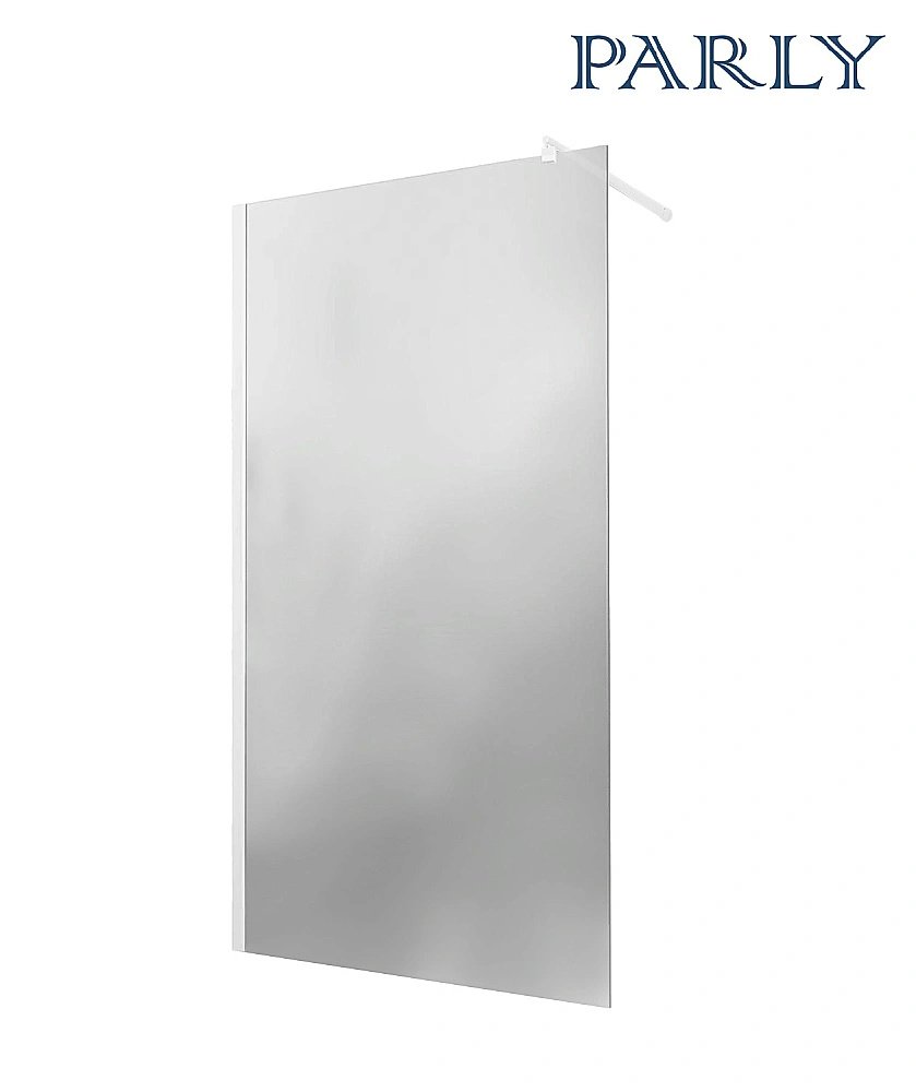 Душевое ограждение Parly 10687 100 матовое/профиль белый купить в интернет-магазине Sanbest