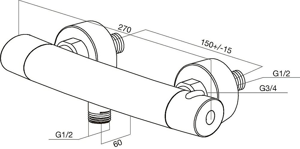 Смеситель для душа AM.PM Sense F7540064 купить в интернет-магазине сантехники Sanbest