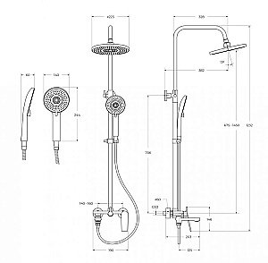 Душевая система Cezares COMFORT-CVD-01 хром купить в интернет-магазине сантехники Sanbest