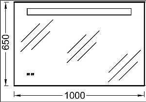 Зеркало с подсветкой Jacob Delafon EB1161-NF 100 в ванную от интернет-магазине сантехники Sanbest