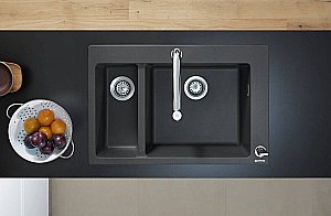 Мойка кухонная Hansgrohe C51-F635-09 с встроенным смесителем, графит купить в интернет-магазине сантехники Sanbest