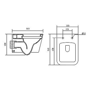 Унитаз подвесной Aquatek Либра AQ0530-00 белый, с крышкой микролифт, безободковый купить в интернет-магазине Sanbest