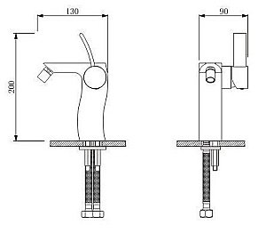 Смеситель биде SCHEIN SWING (43201/8007023) купить в интернет-магазине сантехники Sanbest