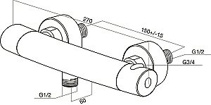 Смеситель для душа AM.PM Sense F7540064 купить в интернет-магазине сантехники Sanbest