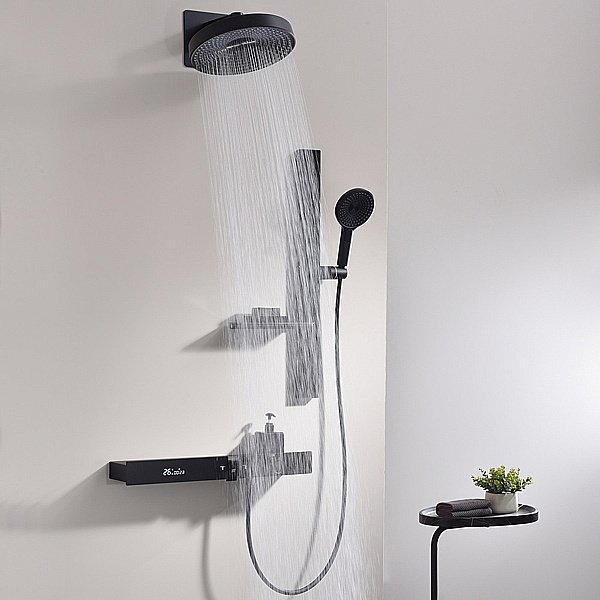 Душевая система Black&White Gravity GH9025NMB черная матовая купить в интернет-магазине сантехники Sanbest