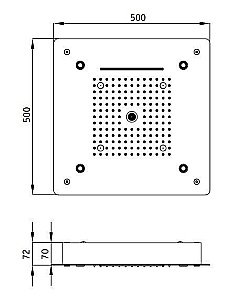 Верхний душ RGW Shower Panels SP-73 50х50 купить в интернет-магазине сантехники Sanbest