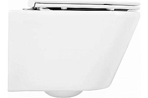 Унитаз подвесной BelBagno TRE BB8001CHR/SC безободковый, с крышкой микролифт купить в интернет-магазине Sanbest