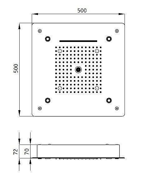 Верхний душ RGW Shower Panels SP-73 50х50 купить в интернет-магазине сантехники Sanbest