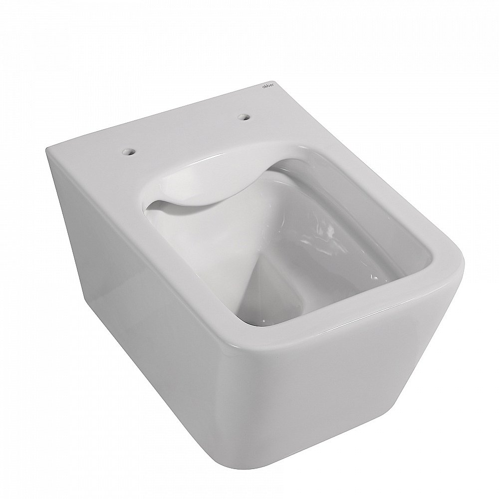 Унитаз подвесной ABBER Rechteck AC1201 с крышкой микролифт, безободковый, купить в интернет-магазине Sanbest