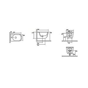 Биде подвесное Kerasan Tribeca 512530 купить в интернет-магазине Sanbest