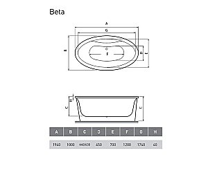 Ванна акриловая Vayer Beta 194x100 KPL Exklusiv купить в интернет-магазине Sanbest