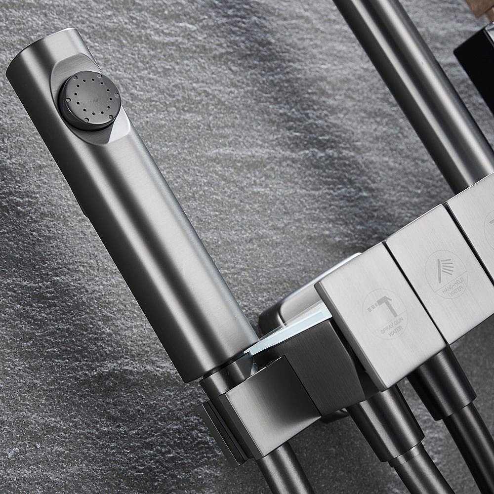 Душевая система Black&White Universe UK5012MG оружейная сталь купить в интернет-магазине сантехники Sanbest