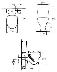 Унитаз напольный Ideal Standard Oceane W904401 купить в интернет-магазине Sanbest