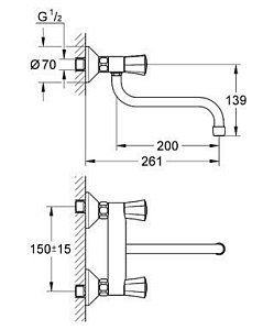 Смеситель для кухни Grohe Costa L 31187 001 купить в интернет-магазине сантехники Sanbest