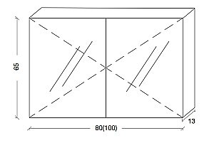Зеркальный шкаф Armadi Art Vallessi белый глянец 100 купить в интернет-магазине сантехники Sanbest