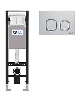 Инсталляция для унитаза WW AMBERG 350 MT-CR 10000012281 кнопка матовый хром купить в интернет-магазине сантехники Sanbest
