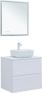 Тумба с раковиной Aquanet Терра 70 белая матовая для ванной в интернет-магазине Sanbest