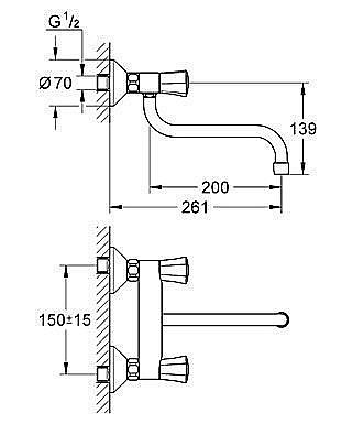 Смеситель для кухни Grohe Costa L 31187 001 купить в интернет-магазине сантехники Sanbest