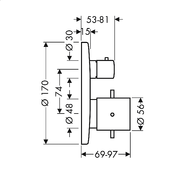 Смеситель для душа Axor Starck 10700000 купить в интернет-магазине сантехники Sanbest