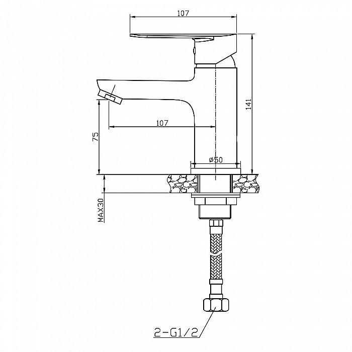 Смеситель для раковины Agger Splendid A0902100 хром купить в интернет-магазине сантехники Sanbest