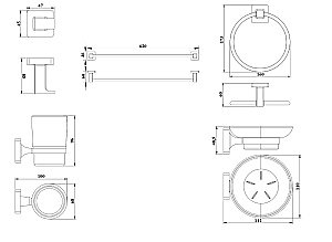 Набор аксессуаров Boch Mann CR-F19B купить в интернет-магазине сантехники Sanbest