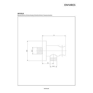 Шланговое подключение OMNIRES 8873GLB купить в интернет-магазине сантехники Sanbest