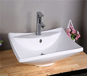 Раковина накладная Ceramalux N 61 9111 белая купить в интернет-магазине Sanbest