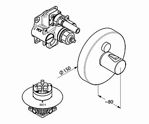 Термостат для душа Kludi Push 388020538 купить в интернет-магазине сантехники Sanbest
