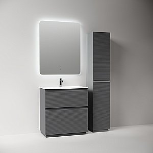 Тумба с раковиной Sancos FOLK Floor FL80FGS/CN7012 80 Grey soft для ванной в интернет-магазине Sanbest