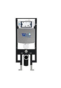 Унитаз с инсталляцией WeltWasser AMBERG 497+SALZBACH 043 GL-BL+AMBERG RD-CR черный/кнопка хром, безободковый, с крышкой микролифт, слив торнадо купить в интернет-магазине Sanbest