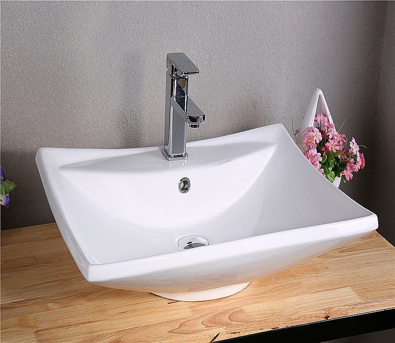 Раковина накладная Ceramalux N 61 9111 белая купить в интернет-магазине Sanbest