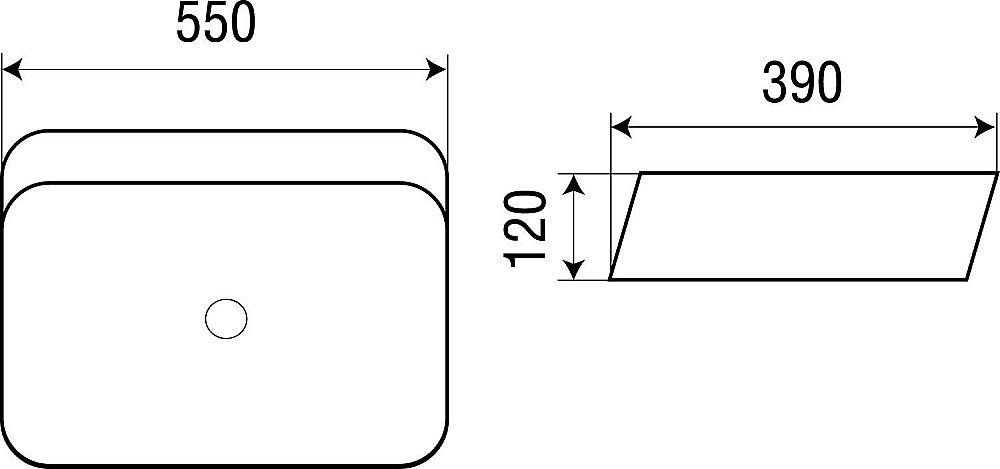 Накладная раковина WeltWasser WW ELBACH 2243 55 белая купить в интернет-магазине Sanbest