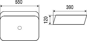 Накладная раковина WeltWasser WW ELBACH 2243 55 белая купить в интернет-магазине Sanbest