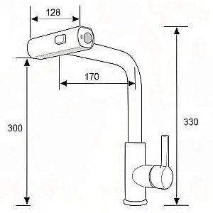 Смеситель для кухни Boch Mann Sophia BM10431 белый матовый купить в интернет-магазине сантехники Sanbest