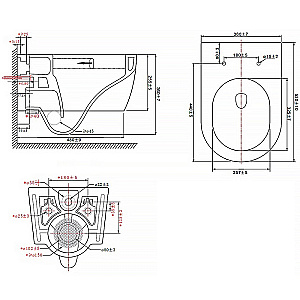 Унитаз подвесной Azario Nemi AZ-1293WH белый, безободковый, с крышкой микролифт, слив торнадо купить в интернет-магазине Sanbest