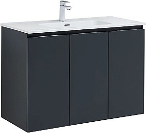 Тумба с раковиной Aquanet Алвита New 277531 100 антрацит для ванной в интернет-магазине Sanbest