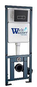 Инсталляция для унитаза WeltWasser WW MARBERG 410 + SE BL кнопка черная купить в интернет-магазине сантехники Sanbest