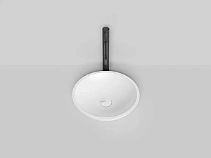 Раковина накладная Salini Callista 05 1101105G 37 из искусственного камня S-Sense, белая глянцевая купить в интернет-магазине Sanbest