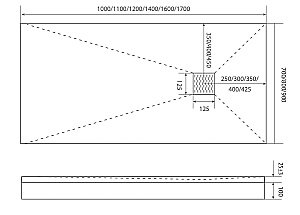Поддон литьевой Good Door Essentia 80x120 Черный купить в интернет-магазине Sanbest
