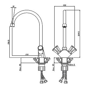 Смеситель для кухни Olive's Vasco 27430VS купить в интернет-магазине сантехники Sanbest
