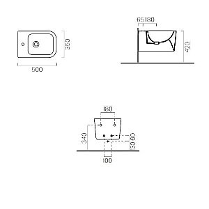 Биде подвесное GSI Traccia 6920 1 11 bi*1 50 купить в интернет-магазине Sanbest