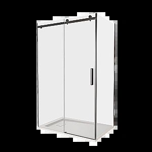 Душевой уголок Good Door Galaxy WTW+SP 170х80 стекло прозрачное/профиль черный купить в интернет-магазине Sanbest